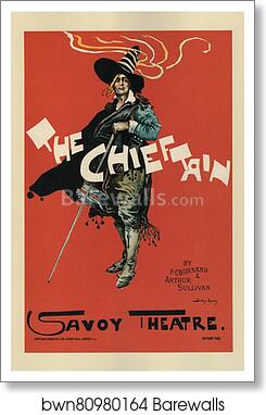 Savoy Theatre, "The Chieftain" by Dudley Hardy, Art Print