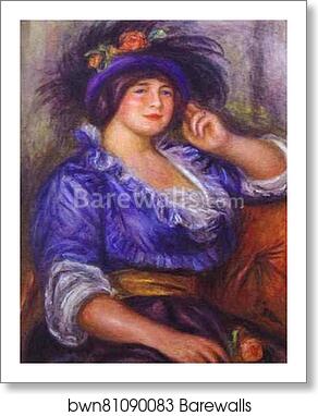 Young Girl with a Rose (Mme. Colonna Romano) by Pierre-Auguste Renoir, Art Print
