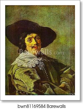Portrait of Young Man in a Yellowish Grey Coat by Frans Hals, Art Print