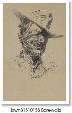 Self Portrait by Frederic Remington, Art Print