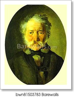 Portrait of Piotr Zabela by Nikolay Gay, Art Print