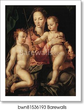The Madonna and Child with the Infant St. John the Baptist by Agnolo Bronzino, Art Print