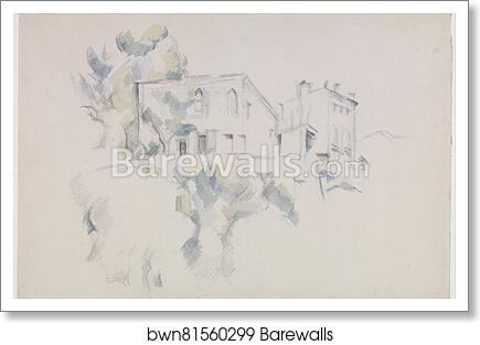 View of the Château Noir by Paul Cézanne, Art Print