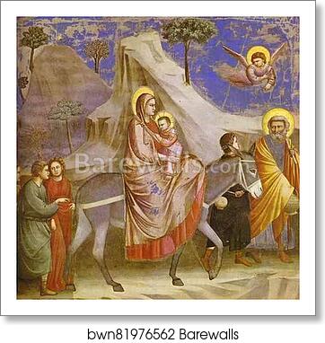 Flight into Egypt by Giotto, Art Print