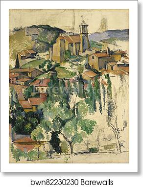 The Village of Gardanne by Paul Cézanne, Art Print