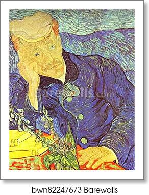 Portrait of Dr. Gachet Seated at a Table. Auvers-sur-Oise by Vincent Van Gogh, Art Print Portrait of Dr. Gachet Seated at a Table. Auvers-sur-Oise by Vincent Van Gogh, Art Print