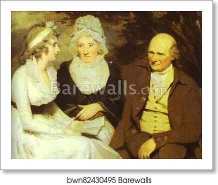 Portrait of John Johnstone of Alva, His Sister, and His Niece by Sir Henry Raeburn, Art Print