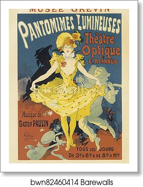 Le Musée Grévin, "Pantomimes lumineuses" by Jules Chéret, Art Print