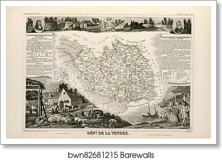 Dépt. de la Vendée (région de l'ouest) by Victor Jules Levasseur, Art Print