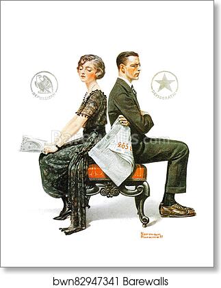 Saturday Evening Post cover – "Election Debate" by Norman Rockwell, Art Print Saturday Evening Post cover – "Election Debate" by Norman Rockwell, Art Print