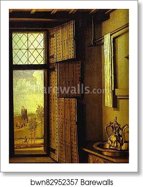 St. Barbara. Detail by Robert Campin (Master Of Flemalle), Art Print