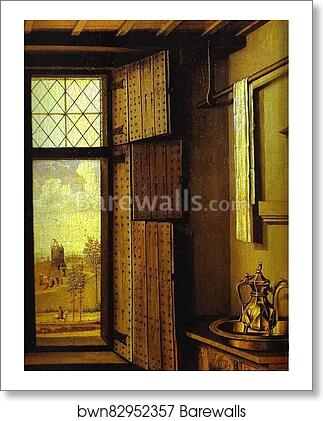 St. Barbara. Detail by Robert Campin (Master Of Flemalle), Art Print St. Barbara. Detail by Robert Campin (Master Of Flemalle), Art Print