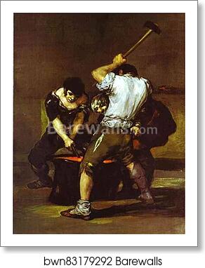 La fragna (The Smithy) by Francisco De Goya Y Lucientes, Art Print