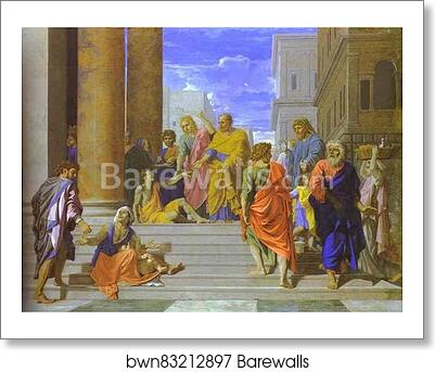 St. Peter and St. James Cure the Lame Man by Nicolas Poussin, Art Print St. Peter and St. James Cure the Lame Man by Nicolas Poussin, Art Print