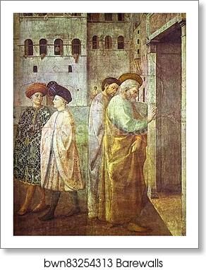 Healing of a Cripple and the Raising of Tabitha. Detail by Masolino Da Panicale, Art Print Healing of a Cripple and the Raising of Tabitha. Detail by Masolino Da Panicale, Art Print
