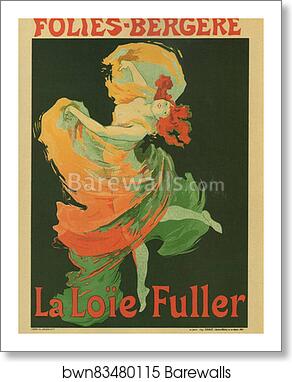 Folies-Bergère La Loïe Fuller by Jules Chéret, Art Print