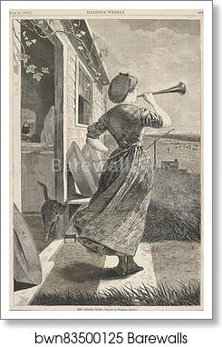 The Dinner Horn by Winslow Homer, Art Print