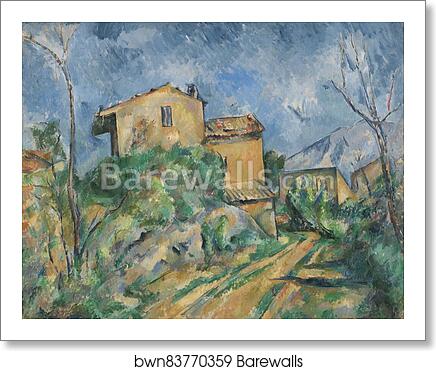 Maison Maria with a View of Château Noir by Paul Cézanne, Art Print Maison Maria with a View of Château Noir by Paul Cézanne, Art Print