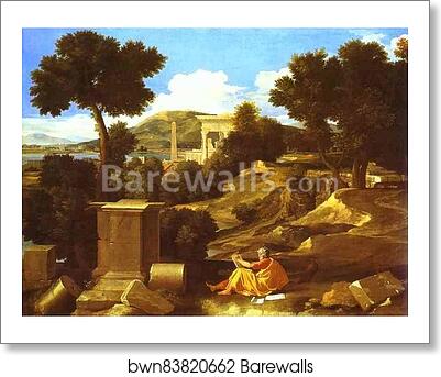Landscape with St. James in Patmos by Nicolas Poussin, Art Print Landscape with St. James in Patmos by Nicolas Poussin, Art Print