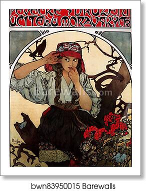 Moravian Teachers Choir / Choeur Des Professeurs Moraviens by Alphonse Mucha, Art Print