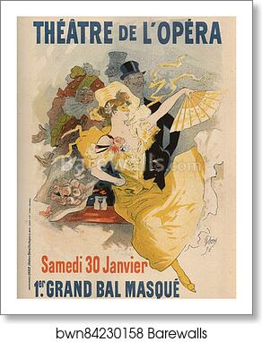 Théâtre de L'Opéra Samedi 30 Janvier by Jules Chéret, Art Print Théâtre de L'Opéra Samedi 30 Janvier by Jules Chéret, Art Print