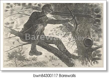 The Army of the Potomac--A Sharp-Shooter on Picket Duty by Winslow Homer, Art Print