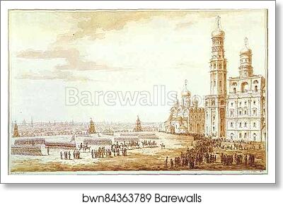 View of Sobornaya Square in the Moscow Kremlin by Maxim Vorobiev, Art Print View of Sobornaya Square in the Moscow Kremlin by Maxim Vorobiev, Art Print