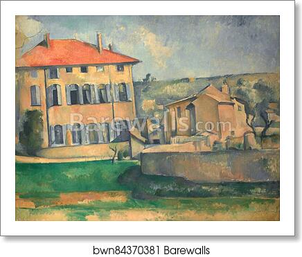 House in Aix by Paul Cézanne, Art Print
