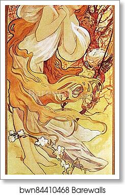 Chocolat Masson/Chocolat Mexican Avril, Mai, Juin 1897 by Alphonse Mucha, Art Print