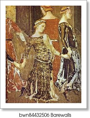 Allegory of Good Government: Effects of Good Government in the City. Detail by Ambrogio Lorenzetti, Art Print Allegory of Good Government: Effects of Good Government in the City. Detail by Ambrogio Lorenzetti, Art Print