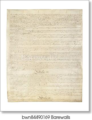 Constitution of the United States, Page 3 of 4 by Constitutional Convention, Art Print Constitution of the United States, Page 3 of 4 by Constitutional Convention, Art Print