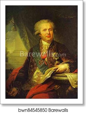 Portrait of Prince Alexander Bezborodko by Johann Baptist Lampi The Elder, Art Print