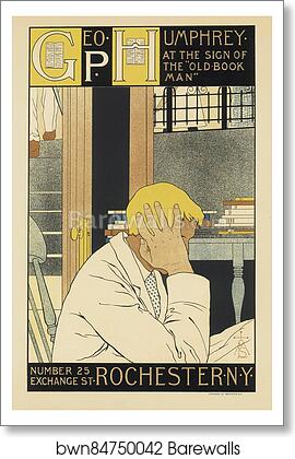 La librairie "The Old Book Man" by M. Louise Stowell, Art Print La librairie "The Old Book Man" by M. Louise Stowell, Art Print