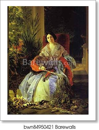 Portrait of Princess Ye. P. Saltykova by Karl Brulloff, Art Print Portrait of Princess Ye. P. Saltykova by Karl Brulloff, Art Print