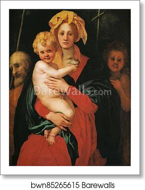 The Holy Family with the Young St. John by Jacopo Carrucci, Known As Pontormo, Art Print