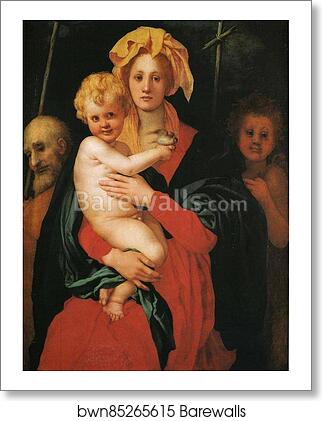 The Holy Family with the Young St. John by Jacopo Carrucci, Known As Pontormo, Art Print The Holy Family with the Young St. John by Jacopo Carrucci, Known As Pontormo, Art Print