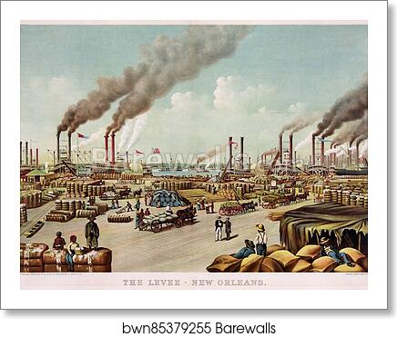 The levee, New Orleans by Currier & Ives, Art Print