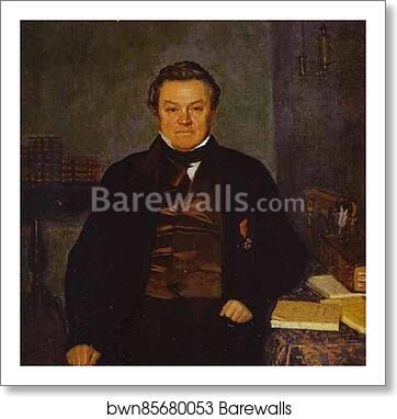 Portrait of F. Ye. Yakovlev by Pavel Fedotov, Art Print