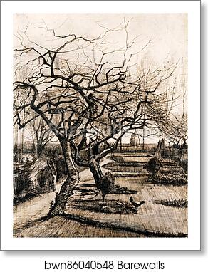 The Parsonage Garden at Nuenen in Winter by Vincent Van Gogh, Art Print