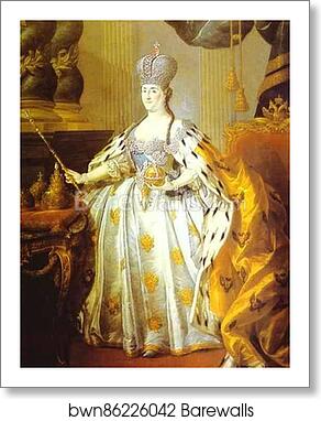 Portrait of Empress Catherine II by Stefano Torelli, Art Print