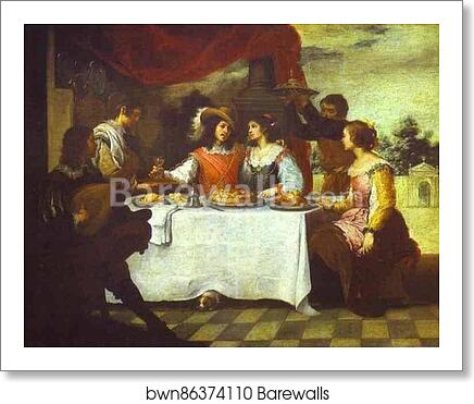 The Prodigal Son Feasting with Courtesans by Bartolomé Esteban Murillo, Art Print