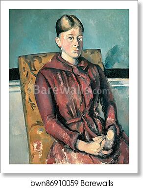 Madame Cézanne In A Yellow Armchair by Paul Cézanne, Art Print