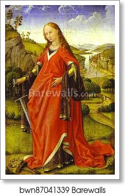 St. Catherine of Alexandria by Rogier Van Der Weyden, Art Print St. Catherine of Alexandria by Rogier Van Der Weyden, Art Print