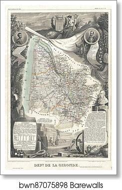 Dept. de la Gironde by Victor Jules Levasseur, Art Print