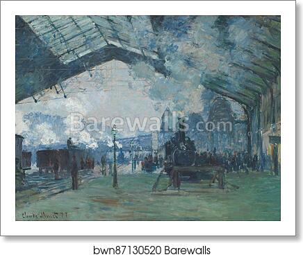 Arrival of the Normandy Train, Gare Saint-Lazare by Claude Monet, Art Print