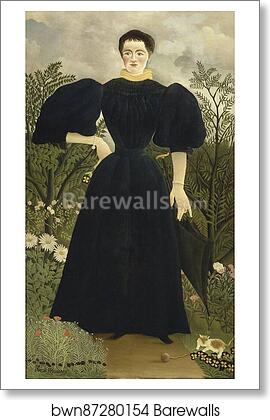 Portrait de Madame M.Portrait of Madame M; by Henri Rousseau, Art Print Portrait de Madame M.Portrait of Madame M; by Henri Rousseau, Art Print