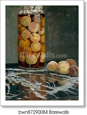 Jar of Peaches by Claude Monet, Art Print