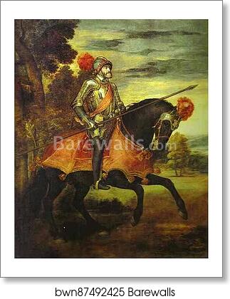 Portrait of Emperor Charles V at Muhlberg by Titian, Art Print Portrait of Emperor Charles V at Muhlberg by Titian, Art Print