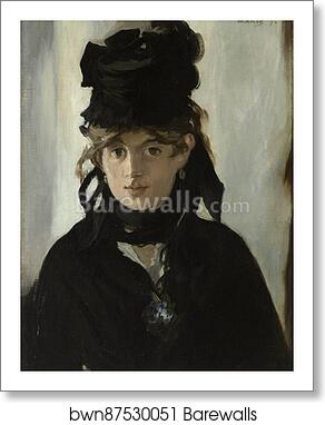 Berthe Morisot With a Bouquet of Violets by Édouard Manet, Art Print