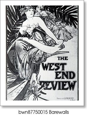The West End Review by Alphonse Mucha, Art Print